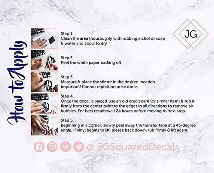 Advanced Mixology Custom Monogram Yeti Decal, Vine Initials Sticker for Tumbler, Your Choice of Size and Color