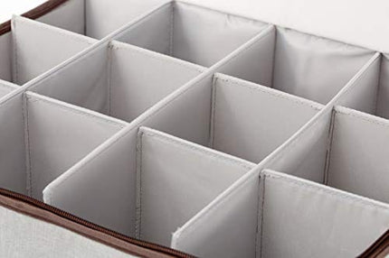 JILLMO Wine Glass Storage Box, Hard Shell and Stackable Glassware Storage Container