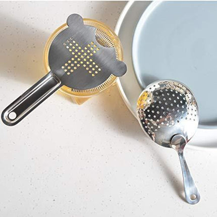 Jillmo Cocktail Strainer Set, 3pcs Bar Strainers