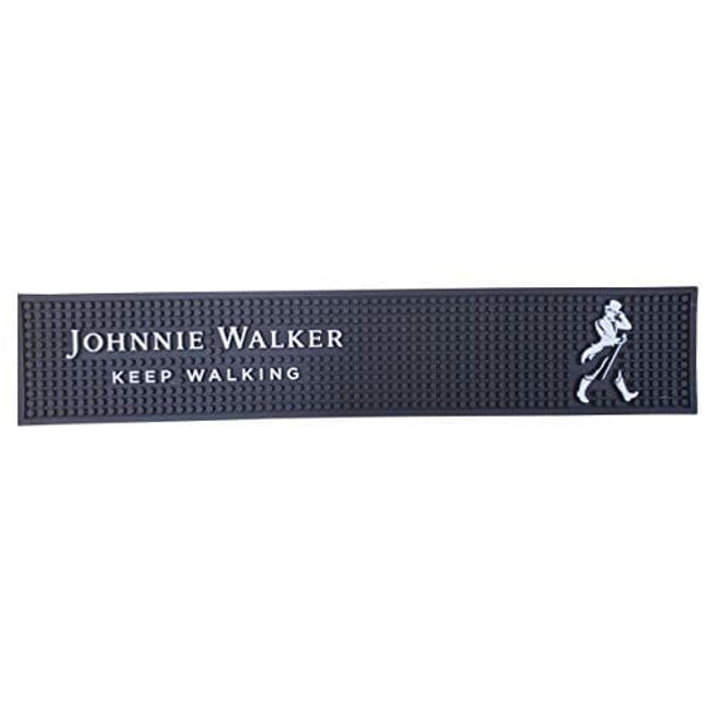 Johnnie Walker Bar Mat Keep Walking Scotch Whisky Spill Mat Rail Drip Mat - 19.25" x 3.5"