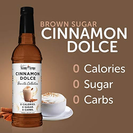 Jordan's Skinny Mixes Syrups Cinnamon Dolce, Sugar Free Flavoring, 25.4 Oz