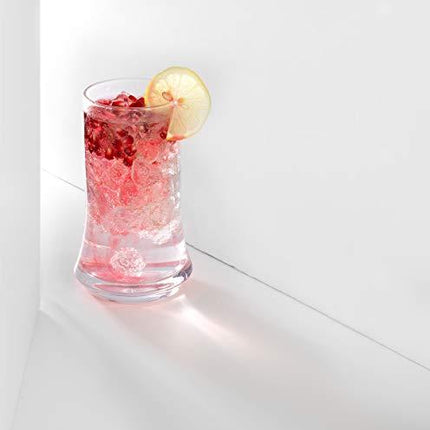 JoyJolt Cosmos Highball Glasses – Pack of 4 Tall Glass – 18.5 oz Large Drinking Glass Set – Non-Lead Crystal Tall Glasses for Water, Juice, Beer and Cocktails – Premium Tall Tumblers for Drinks