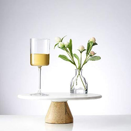 JoyJolt Claire 11.4oz White Wine Glass Set. White Wine Glasses Set of 2 Crystal Glasses. Elegant Stemware Stemmed Wine Glasses Made in Europe. Unique Wine Glasses, Modern Wine Glasses with Stem.