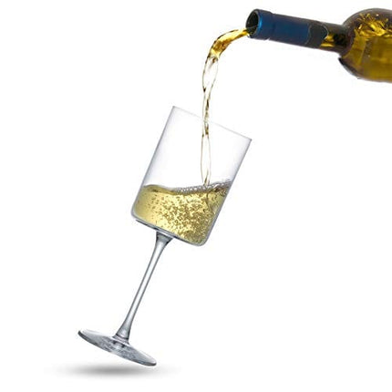 JoyJolt Claire 11.4oz White Wine Glass Set. White Wine Glasses Set of 2 Crystal Glasses. Elegant Stemware Stemmed Wine Glasses Made in Europe. Unique Wine Glasses, Modern Wine Glasses with Stem.
