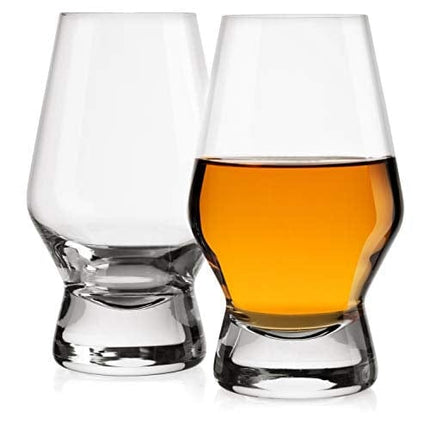 JoyJolt Halo Crystal Whiskey/Scotch Glasses set of 2. Perfect Whisky Glass for Liquor or Bourbon Tumblers. 7.8 Once Whiskey Glasses.