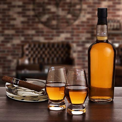 JoyJolt Halo Crystal Whiskey/Scotch Glasses set of 2. Perfect Whisky Glass for Liquor or Bourbon Tumblers. 7.8 Once Whiskey Glasses.