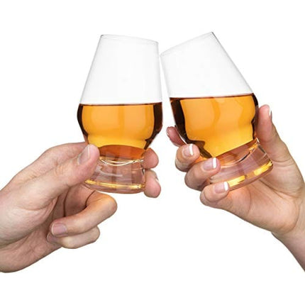 JoyJolt Halo Crystal Whiskey/Scotch Glasses set of 2. Perfect Whisky Glass for Liquor or Bourbon Tumblers. 7.8 Once Whiskey Glasses.