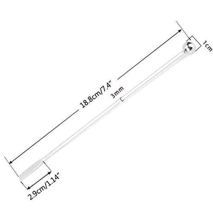 JSDOIN Stainless Steel Coffee Beverage Stirrers Stir Cocktail Drink Swizzle Stick with Small Rectangular Paddles (5Pcoffeestirrers)