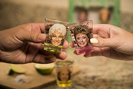 Golden Girls Shot Glasses | Fun Drinking Games | Set Of 4 Collectible Glasses | Perfect For Parties, Game Night, Bachelor Bachelorette Party, College Graduation, Birthday Gift
