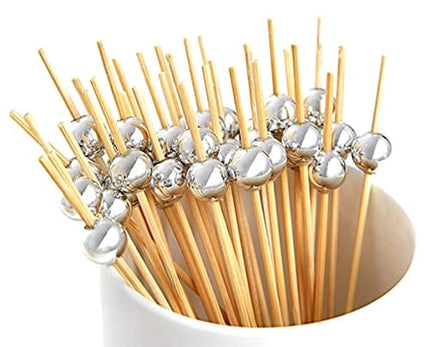 Kali Dreams Fancy Cocktail Picks Handmade Bamboo Toothpicks 4.7 Multicolor Party Supplies Total 200 Counts (4-Pack Mix)