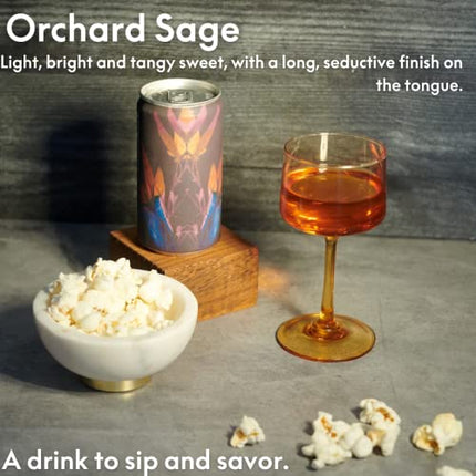 Kally Non Alcoholic Drinks - Made with Verjus, Fruit, and Botanicals - Sip & Savor Non Alcoholic Drinks, No Artificial Flavors & No Added Sugar, 6-Pack of 8 fl oz Cans (Orchard Sage)