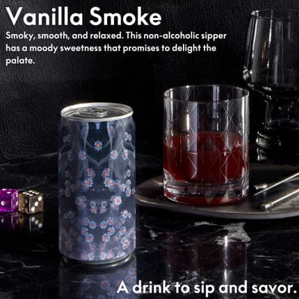 Kally Non Alcoholic Drinks - Made with Verjus, Fruit, and Botanicals - Sip & Savor Non Alcoholic Drinks, No Artificial Flavors & No Added Sugar, 6-Pack of 8 fl oz Cans (Vanilla Smoke)