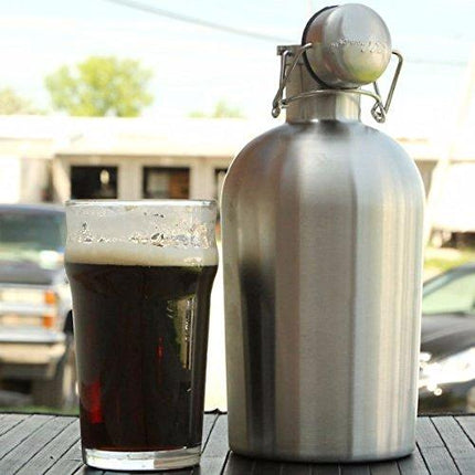 Stainless Steel Beer Growler - 64 oz