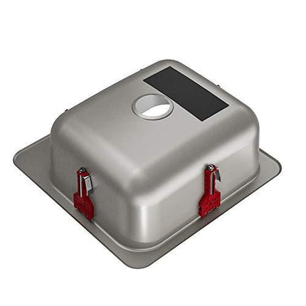 KINDRED Stainless Steel, Essentials All-in-One Kit 15 x 6-inch Deep Drop-in Bar or Utility Sink in Satin, FBFS602NKIT, Size