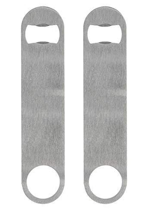 KISEER Heavy Duty Stainless Steel Flat Bottle Opener, 2 Pack Beer Bottle Opener for Kitchen, Bar or Restaurant