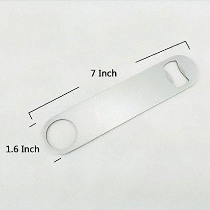 KISEER Heavy Duty Stainless Steel Flat Bottle Opener, 2 Pack Beer Bottle Opener for Kitchen, Bar or Restaurant