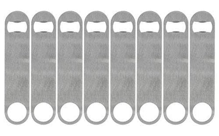 KISEER Heavy Duty Stainless Steel Flat Bottle Opener, 8 Pack Beer Bottle Opener for Kitchen, Bar or Restaurant