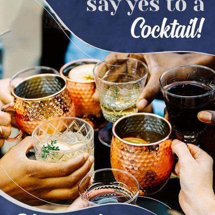 Kitchen Science Moscow Mule Mugs Set of 8| Food Safe | High Grade Stainless Steel Mugs with Pure Copper Plating | Brass Handles with Thumb Rest |19 Oz | Large Size