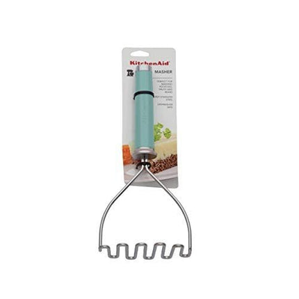 KitchenAid Gourmet Stainless Steel Wire Masher, 10.24-Inch, Aqua Sky