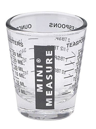 Kolder 20-Incremental Measurements Multi-Purpose Liquid and Dry Measuring Shot Glass, Black