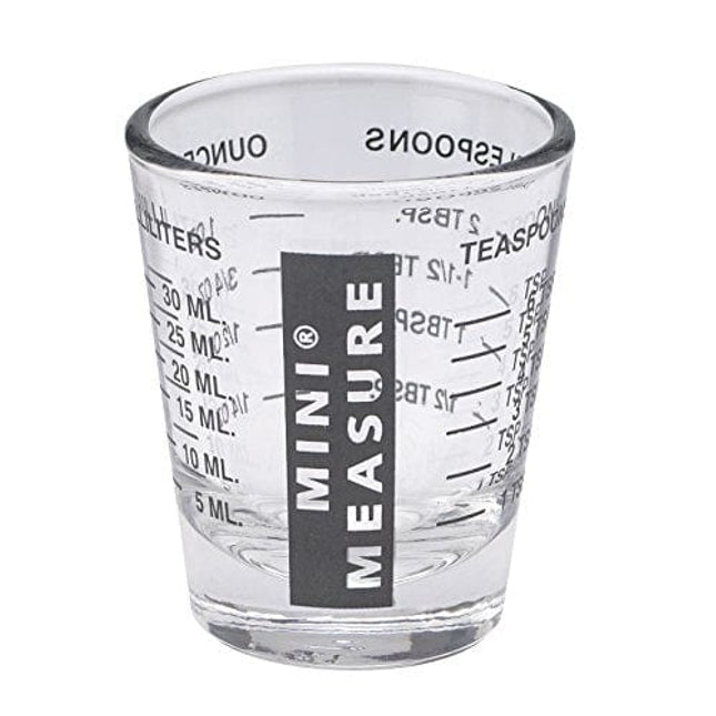 Kolder 20-Incremental Measurements Multi-Purpose Liquid and Dry Measuring Shot Glass, Black