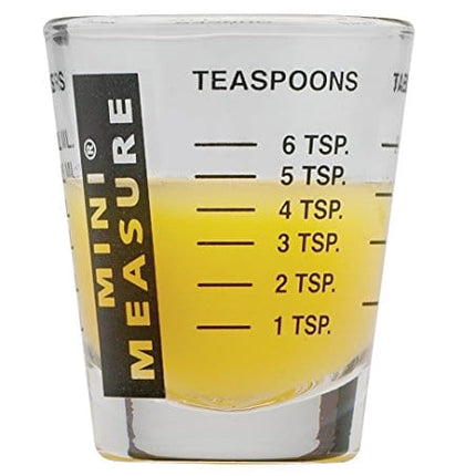 Kolder 20-Incremental Measurements Multi-Purpose Liquid and Dry Measuring Shot Glass, Black