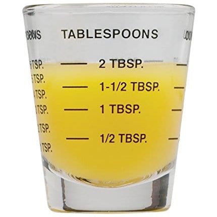 Kolder 20-Incremental Measurements Multi-Purpose Liquid and Dry Measuring Shot Glass, Black