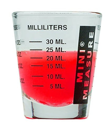 Kolder 20-Incremental Measurements Multi-Purpose Liquid and Dry Measuring Shot Glass, Black