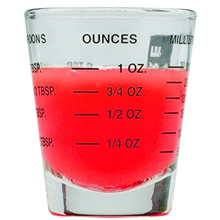 Kolder 20-Incremental Measurements Multi-Purpose Liquid and Dry Measuring Shot Glass, Black
