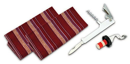 KOVOT 9 Piece Wine Travel Bag and Picnic Set Including 2 Wine Glass Holder Stakes