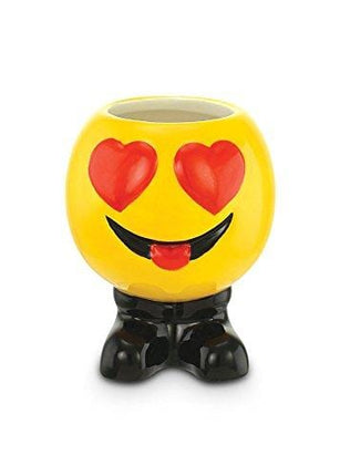 KOVOT Set of 6 Emoji Ceramic Shot Glasses - Each Holds 3 Ounces