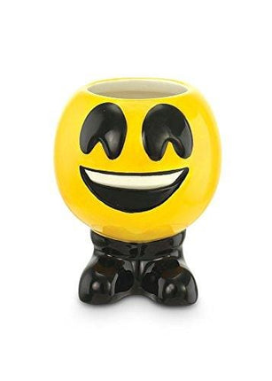 KOVOT Set of 6 Emoji Ceramic Shot Glasses - Each Holds 3 Ounces