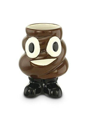 KOVOT Set of 6 Emoji Ceramic Shot Glasses - Each Holds 3 Ounces