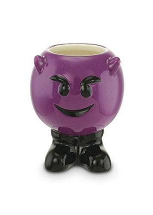 KOVOT Set of 6 Emoji Ceramic Shot Glasses - Each Holds 3 Ounces