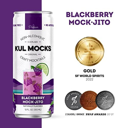 KUL MOCKS - Craft Mocktails | All the Experience, Without the Alcohol | Ready-to-Drink Zero Proof Cocktails | 0.00% ABV | Award Winning | Party Box - Variety Pack (6pk)