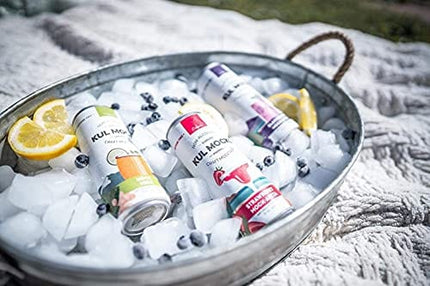 KUL MOCKS - Craft Mocktails | Ready-to-Drink Non-Alcoholic Cocktails | 0.00% ABV | Award Winning | Mock Mule, Strawberry Mock-arita, Blackberry Mock-jito | Variety - 24 Pack