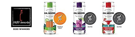 KUL MOCKS - Craft Mocktails | Ready-to-Drink Non-Alcoholic Cocktails | 0.00% ABV | Award Winning | Mock Mule, Strawberry Mock-arita, Blackberry Mock-jito | Variety - 24 Pack