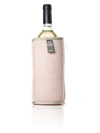 KYWIE Wine Chiller, Insulated Sheep Skin Wine Bottle Sleeve for Red & White Bottles 700mL – Pink Suede