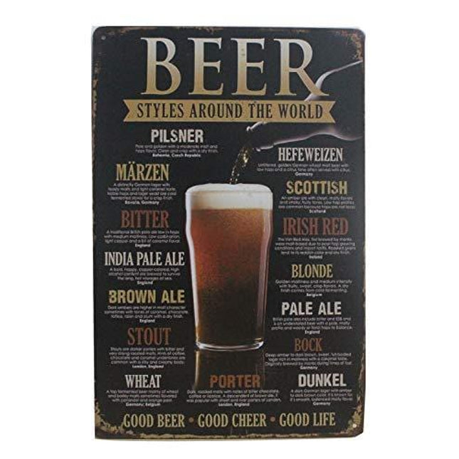 LA CHANSON Bar Signs Metal Tin Sign for Your Home Kitchen Diner Bar Pub and Man Cave, Cocktails, Retro Sketch Decoration, 8x12 Inches