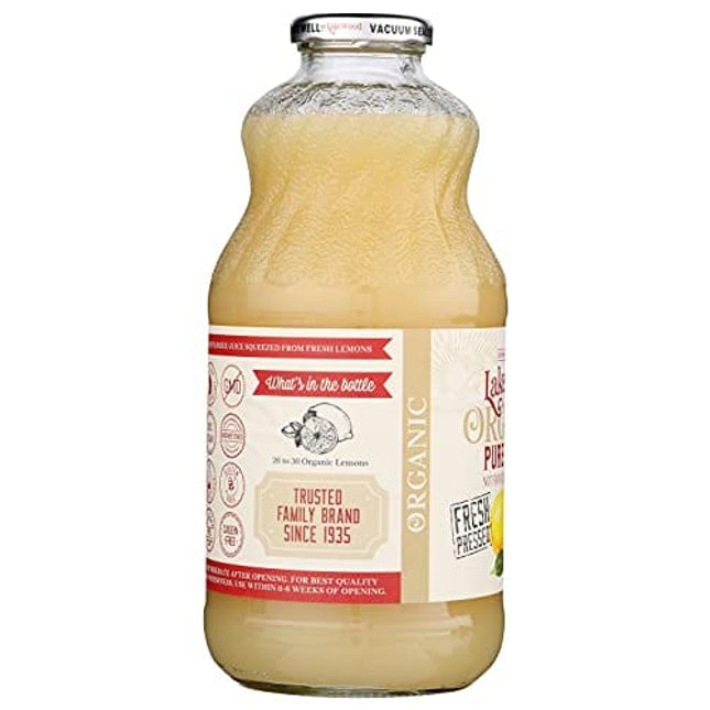 Lakewood Organic Pure Lemon, 32 Ounce (Pack of 6)