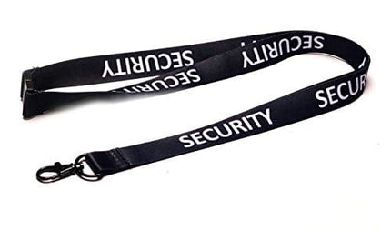 Security Lanyard with Safety Breakaway and Metal Clasp - ID Holder for Officer Bouncer Guard Staff Men Women - ID Badge Holder for Campus Event Concert Party Birthday (Black 1 Lanyard)