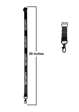 Security Lanyard with Safety Breakaway and Metal Clasp - ID Holder for Officer Bouncer Guard Staff Men Women - ID Badge Holder for Campus Event Concert Party Birthday (Black 1 Lanyard)