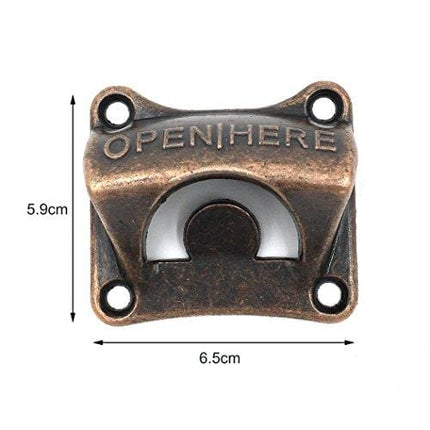 Latomex Wall Mount Bottle Opener, 2 PACK Vintage Style Wall Mounted Beer Bottle Opener