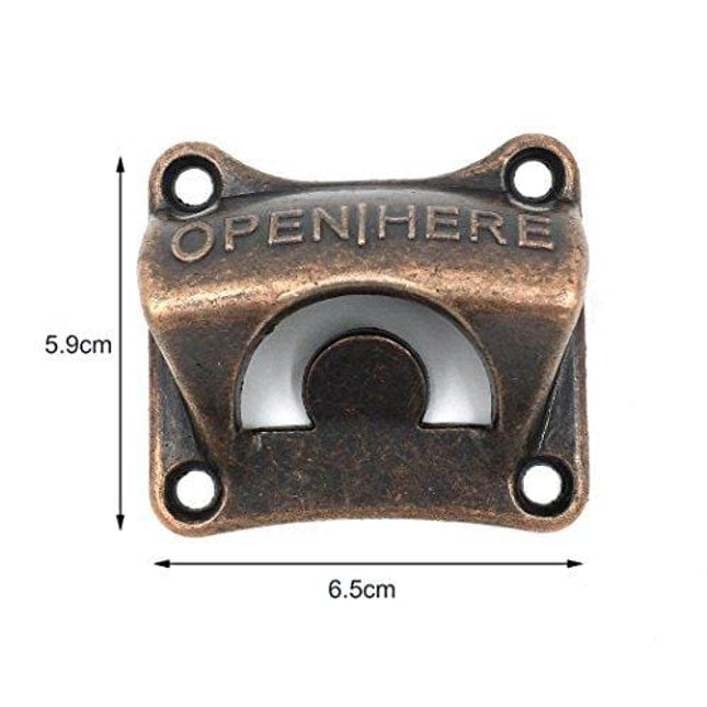 Latomex Wall Mount Bottle Opener, 2 PACK Vintage Style Wall Mounted Beer Bottle Opener