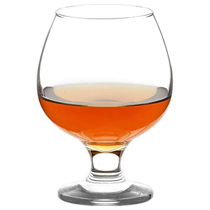 lav Brandy Snifters Set of 6 - Cognac Glasses 13.25 Oz - Brandy Glasses for Spirits - Clear Drinking Glass Snifters - Short Beer Tasting Glasses,Father's Day Gift - Made in Europe