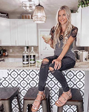 LAVA All Natural San Marzano Bloody Mary Mix Craft Cocktail Mixer & Premium Skinny Margarita Mix by LAVA Craft Cocktail Co., Low Calorie, Lots of Flavor and Ready to Use, 1-Liter (33.8oz) Glas