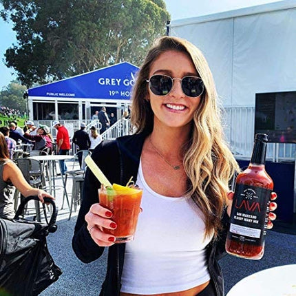 LAVA All Natural San Marzano Bloody Mary Mix Craft Cocktail Mixer & Premium Spicy Jalapeño Margarita Mix by LAVA Craft Cocktail Co., Low Calorie, Lots of Flavor and Ready to Use, 1-Liter (33.8oz) Glas