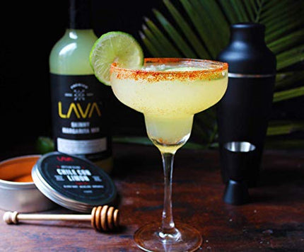 LAVA Premium Skinny Margarita Mix & Skinny Paloma Mix by LAVA Craft Cocktail Co., Low Calorie, Lots of Flavor and Ready to Use, 1-Liter (33.8oz) Glass Bottles
