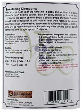 Vintners Best Elderberry Fruit Wine Base 128 oz. Jug