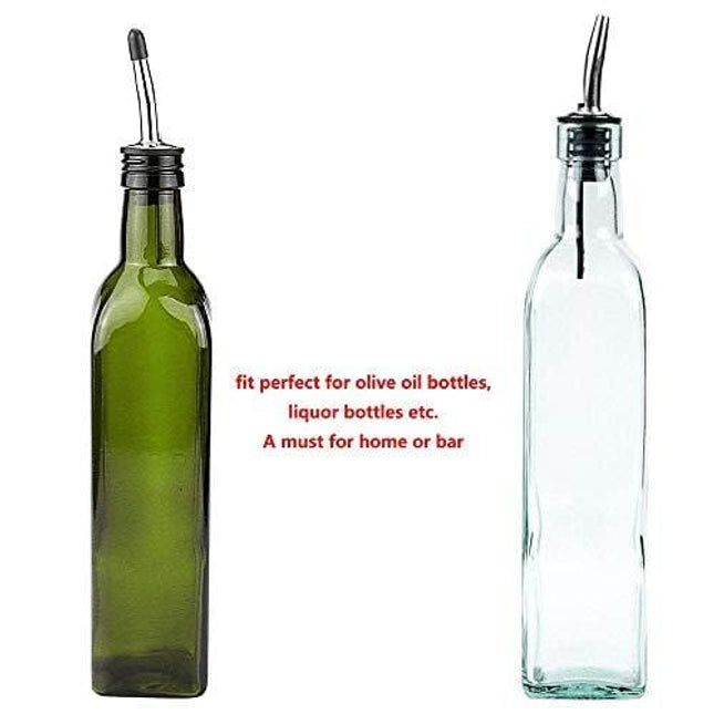 Pour Sspouts for Liquor Bottles, Stainless Steel Bottle Pourer - Wine Tapered Spout Pack of 7